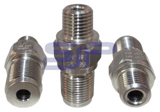 ¼"NPTM - ⅜"BSP (flat)